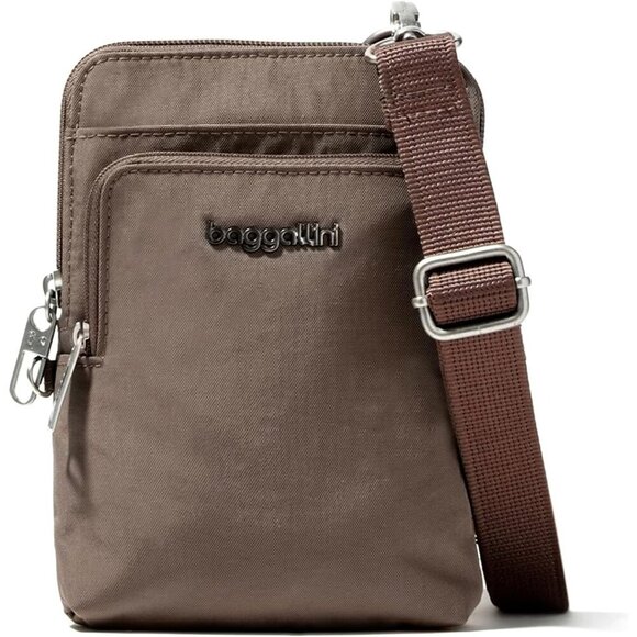 Baggallini Handbags - Baggallini Womens Securtex Anti-Theft Activity Crossbody Bag Cross Body Woodrose